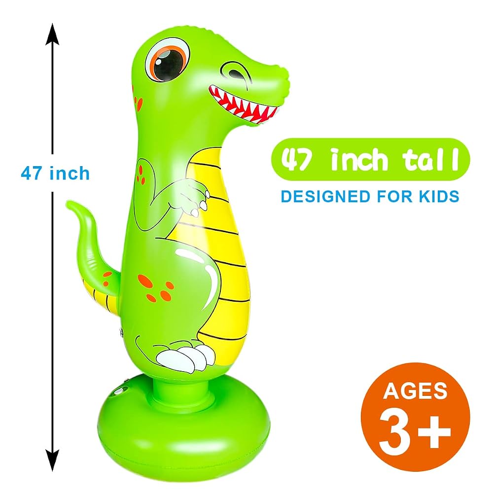 Dinosaur Free Standing Punching Bag 48 inch for Kids, view 2
