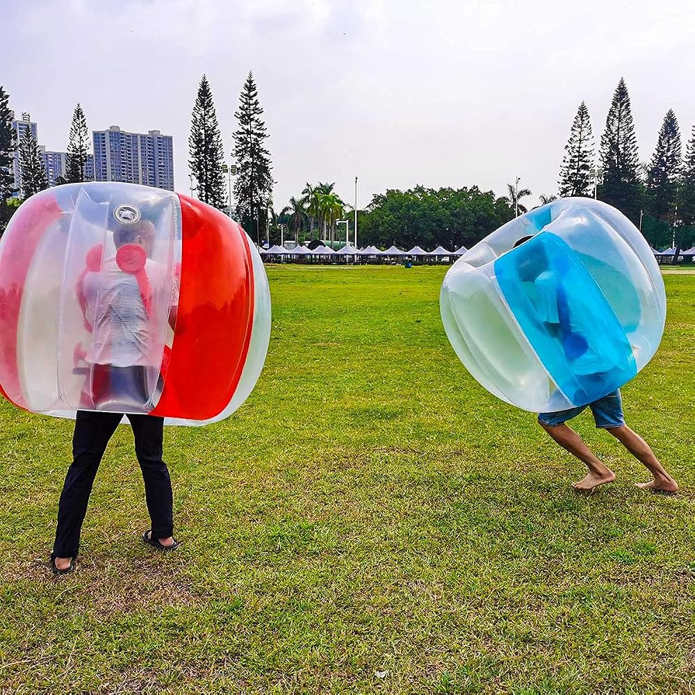 Inflatable Bumper Balls 48 inch, 2-Pack, Red and Blue, view 2