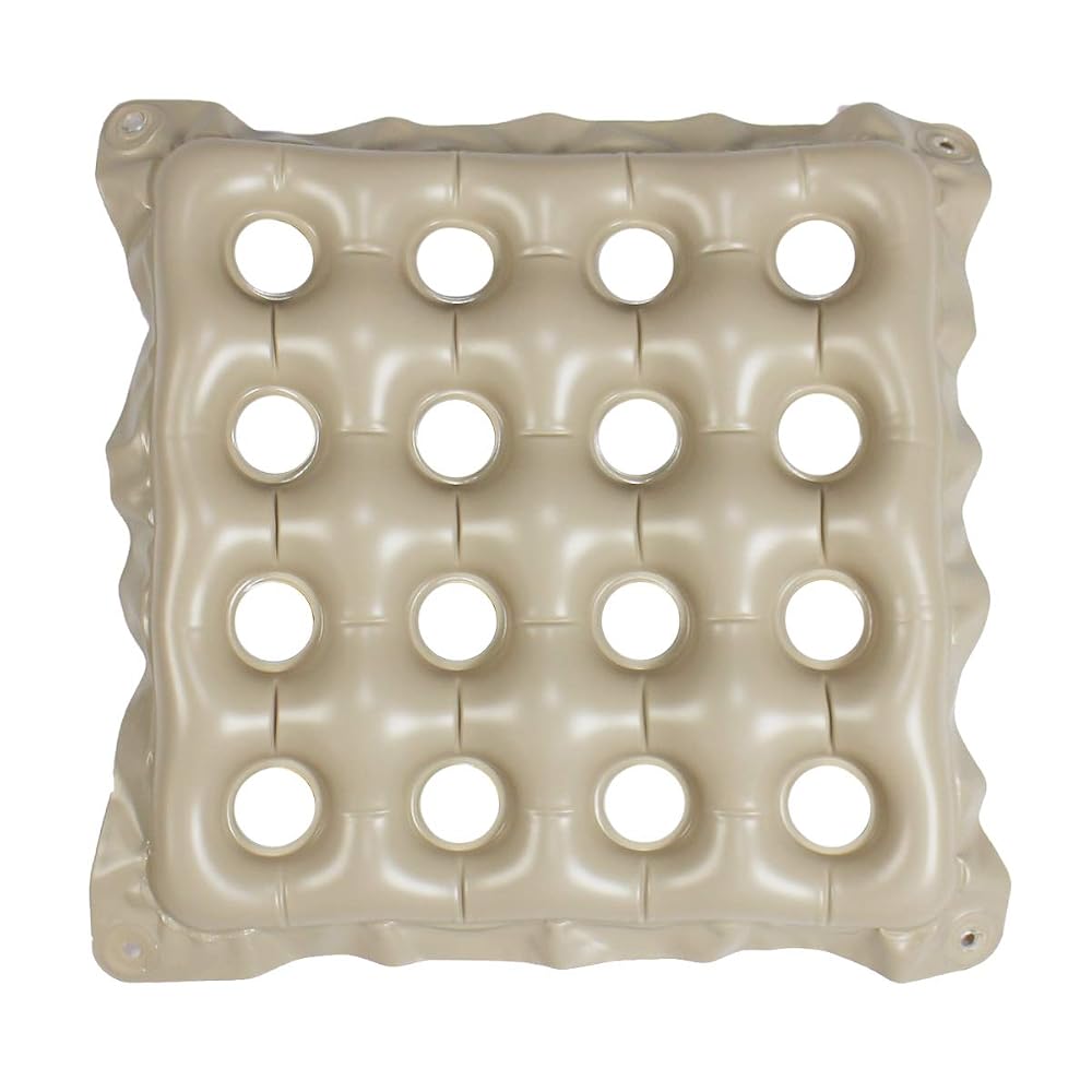 Inflatable Seat Cushion 19 inch with Air Vent, Grey