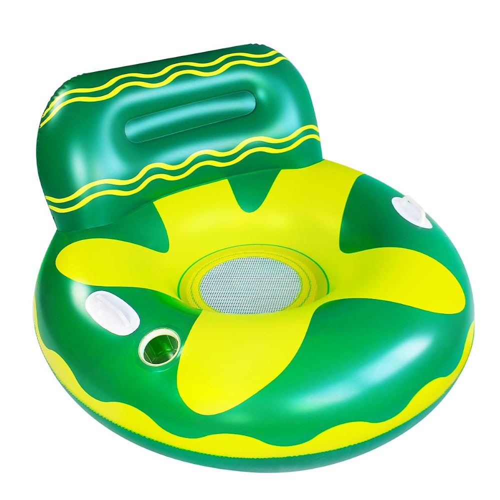 Pool Float Hammock with Cup Holder, Green, view 2