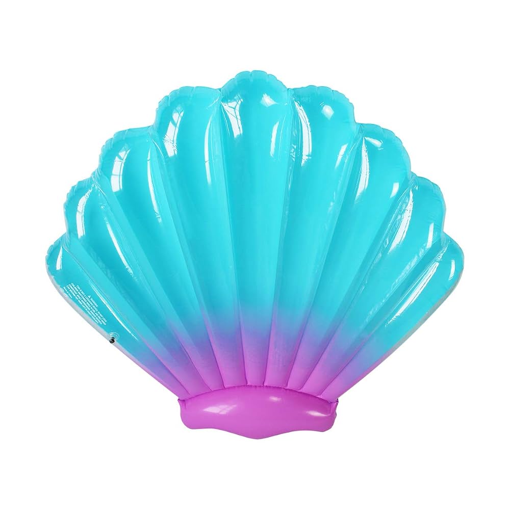 Scallop Shell Pool Float Raft 59 inch, Red, view 3