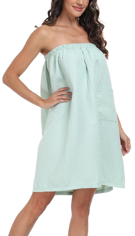 Waffle Bath Towel Wrap, Quick Dry, view 2